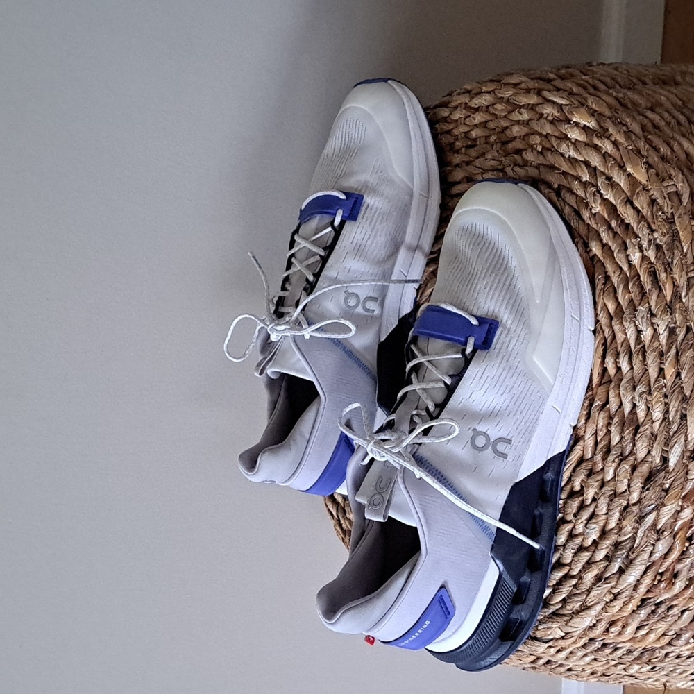 On Running Athletic Shoes - White and Blue